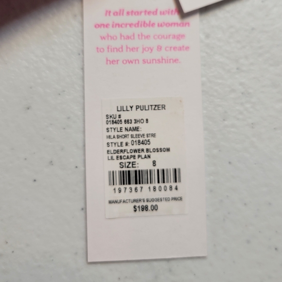 Lilly Pulitzer Mila Short Sleeve Shift Dress Elderflower Blossom Lil Escape - Picture 10 of 14